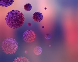coronavirus-cells-floating-blurred-background_1048-12473